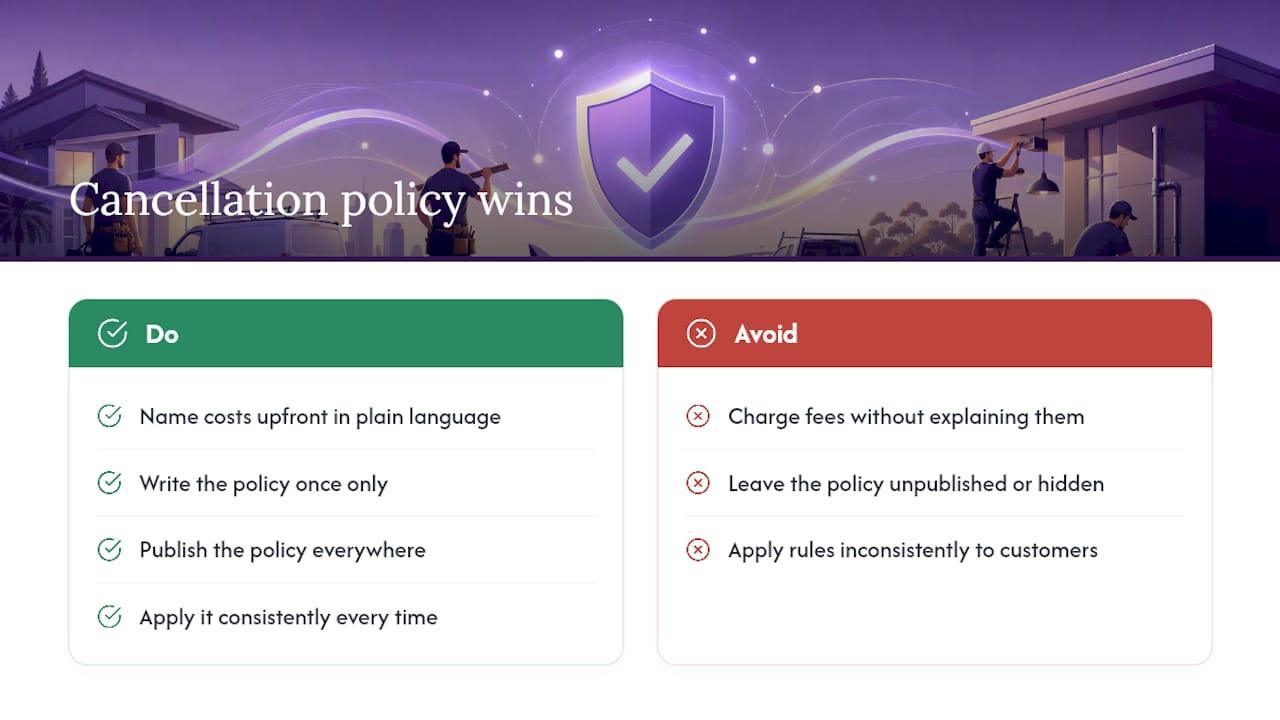 Why fair, simple cancellation policies save you more than they cost you — overview diagram