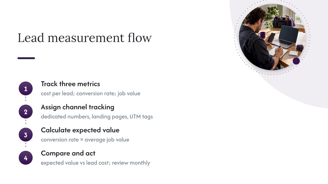Lead channel cost conversion and job value comparison
