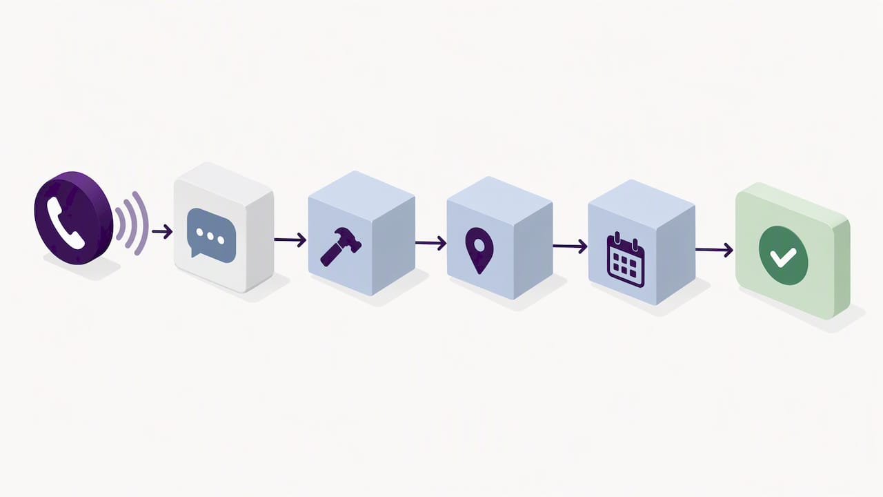 Voice call moving through qualification steps