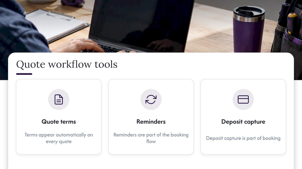Ask Hayley: quick ways to add deposit terms and reminders to your workflow — overview diagram