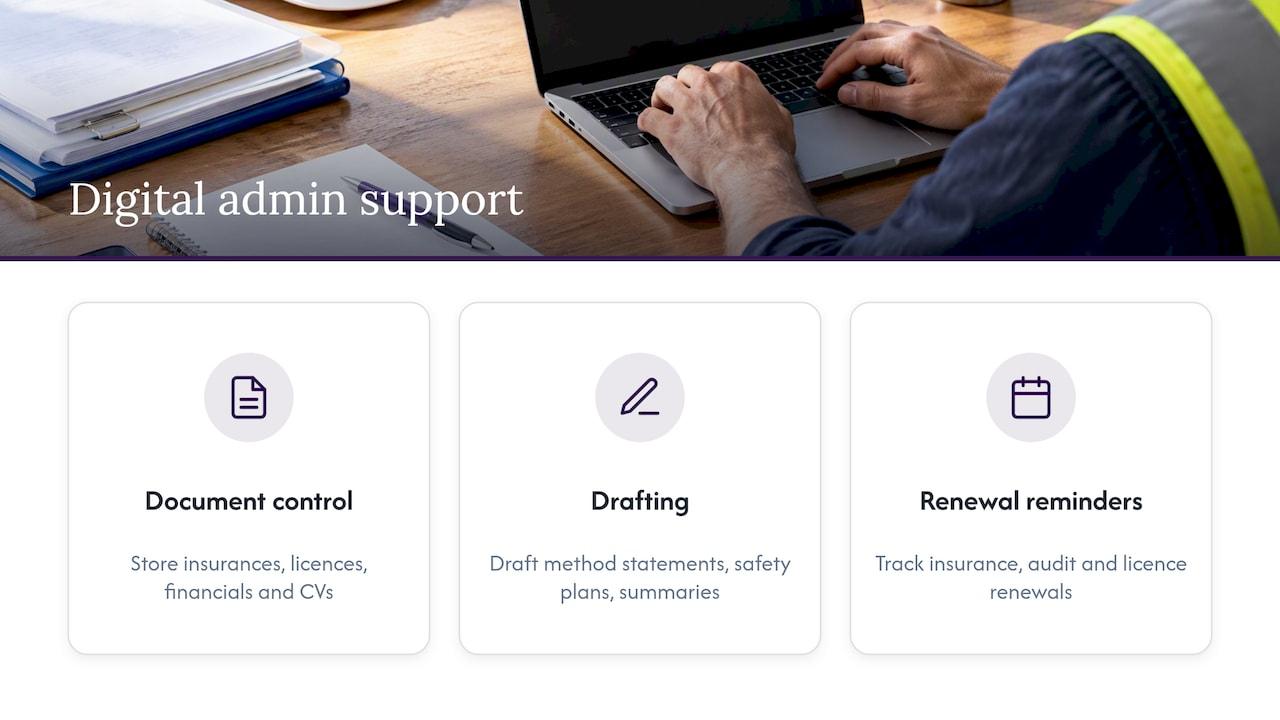 Three digital tools for prequalification admin
