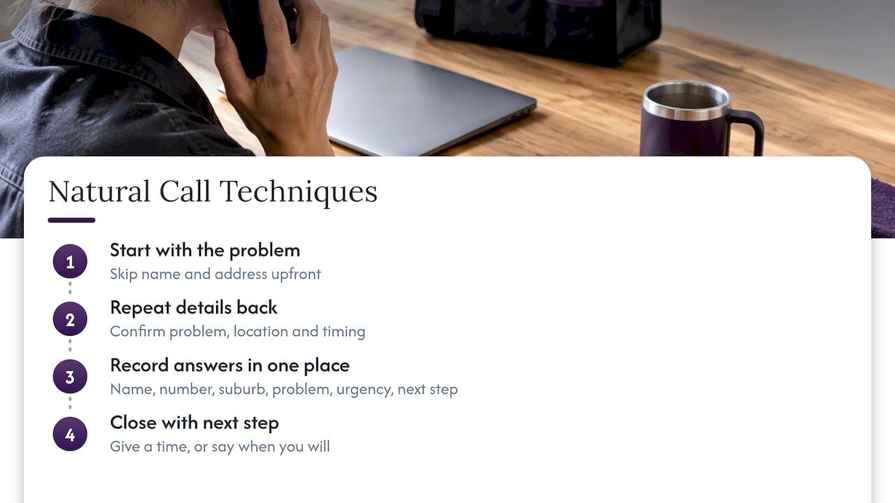 Making the call feel natural — overview diagram